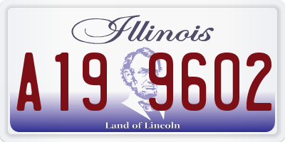 IL license plate A199602