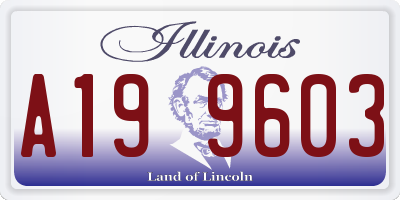 IL license plate A199603