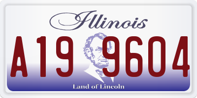 IL license plate A199604