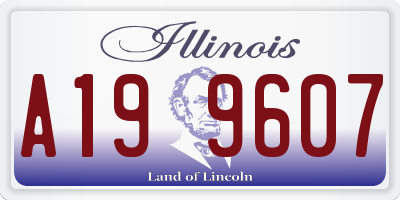 IL license plate A199607