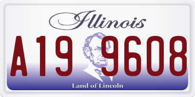 IL license plate A199608