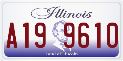 IL license plate A199610
