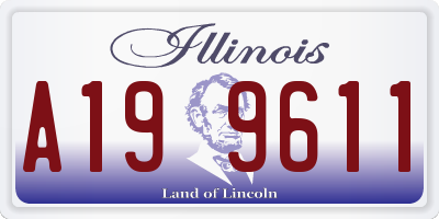 IL license plate A199611