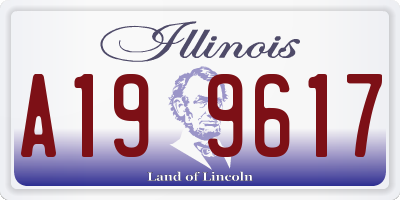 IL license plate A199617