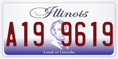 IL license plate A199619