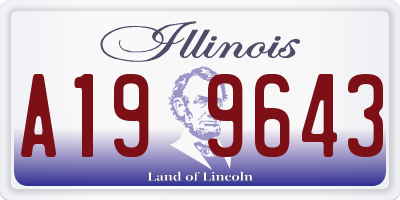 IL license plate A199643