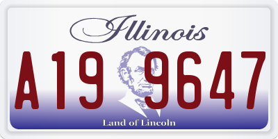 IL license plate A199647