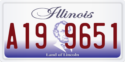 IL license plate A199651