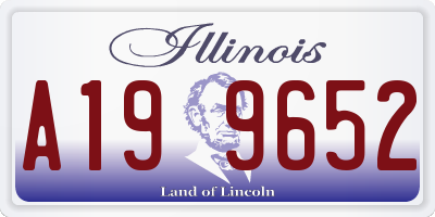 IL license plate A199652