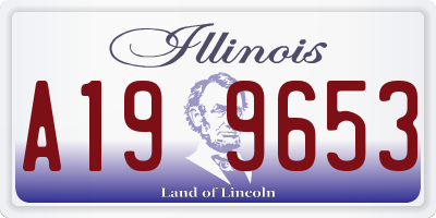 IL license plate A199653