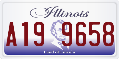 IL license plate A199658