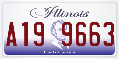 IL license plate A199663