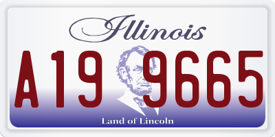 IL license plate A199665