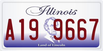 IL license plate A199667