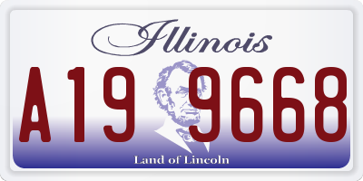 IL license plate A199668