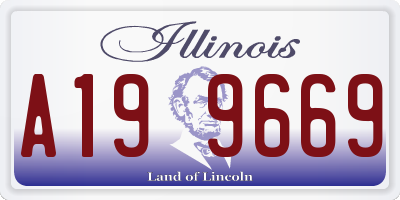 IL license plate A199669