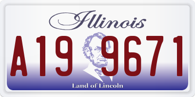 IL license plate A199671