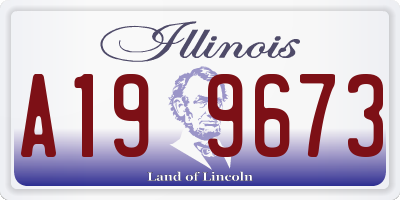 IL license plate A199673