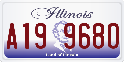 IL license plate A199680