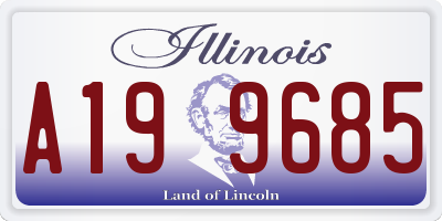 IL license plate A199685