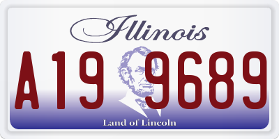 IL license plate A199689