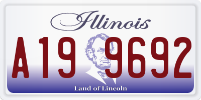 IL license plate A199692