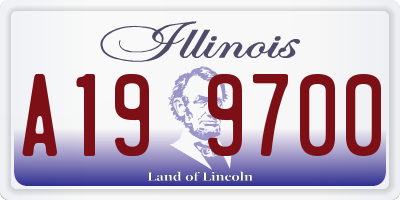 IL license plate A199700