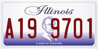 IL license plate A199701