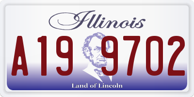 IL license plate A199702