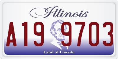 IL license plate A199703