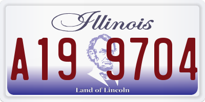 IL license plate A199704