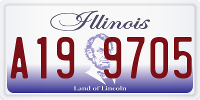 IL license plate A199705