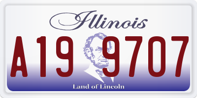 IL license plate A199707