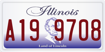 IL license plate A199708