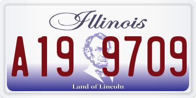 IL license plate A199709