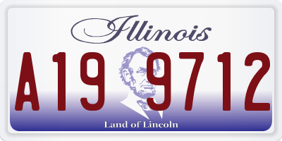 IL license plate A199712