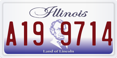IL license plate A199714