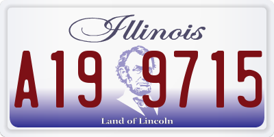 IL license plate A199715