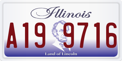 IL license plate A199716