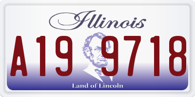 IL license plate A199718