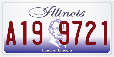 IL license plate A199721