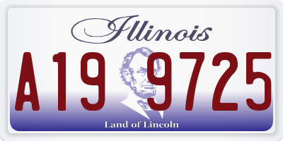 IL license plate A199725