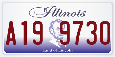 IL license plate A199730