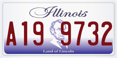 IL license plate A199732