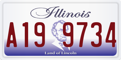 IL license plate A199734