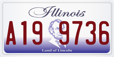IL license plate A199736
