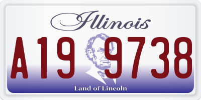 IL license plate A199738