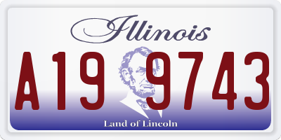 IL license plate A199743