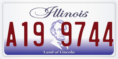 IL license plate A199744