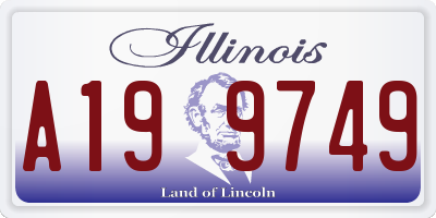 IL license plate A199749